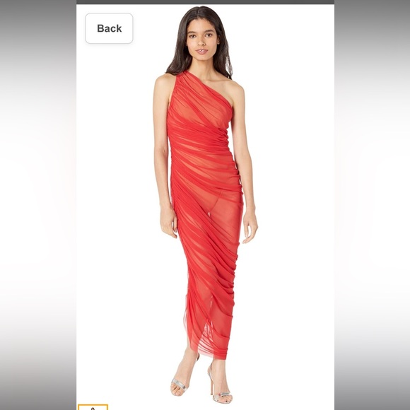 Diana gown red mesh size XS norma Kamali - Picture 7 of 7